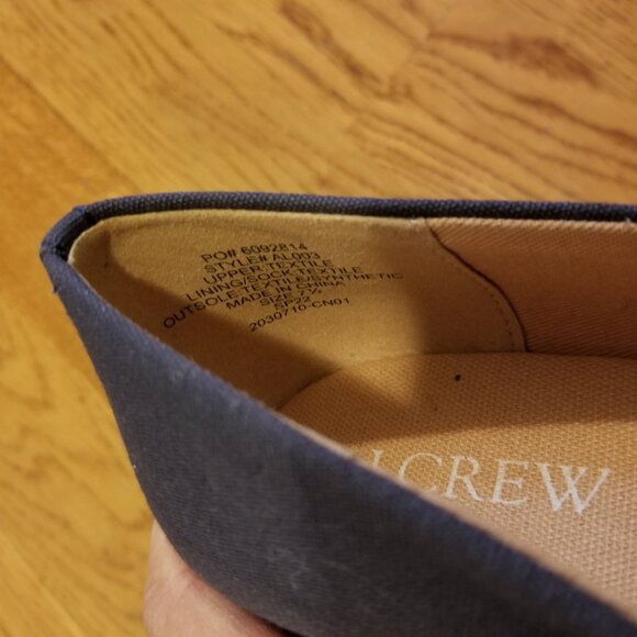 J. Crew Seville Espadrille - wedge heel. Size 7.5 Navy blue NWOT - Picture 9 of 9